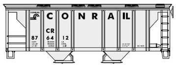 BARGAIN Roundhouse 96152  PS-2 2003 Covered Hopper Conrail
