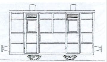 DM67 Victorian 2 Compartment Panelled Coach  ##out of stock##