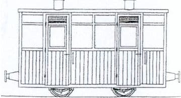DM68 Victorian 2 Compartment Planked Coach Kit
