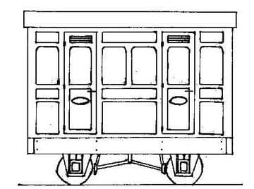 DM76 Freelance Panelled 4-Wheel 1st Class 2 Compartment Coach