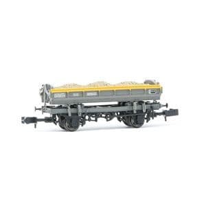 E87514 14T 'Mermaid' Side Tipping Ballast Wagon in BR Engineers Grey & Yellow livery