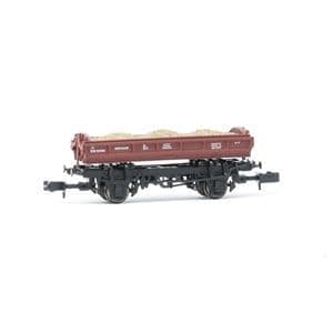 E87515 14T 'Mermaid' Side Tipping Ballast Wagon in BR Departmental Gulf Red livery