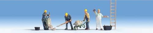 N15055 BRICKLAYERS (4) LADDERS AND ACCESSORIES FIGURE SET