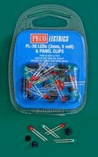 PL30 3mm, 5 volt, LEDs, Green and Red