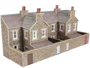 PN177 N Scale Low Relief Stone Terraced House Backs