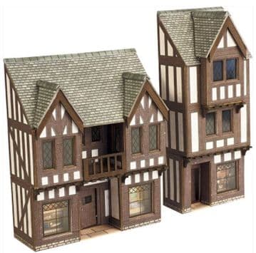 PN190  Low Relief Timber Framed Shop Fronts