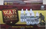 VAL70154 WWII Wargames - Germany Infantry Paint Set (x6)