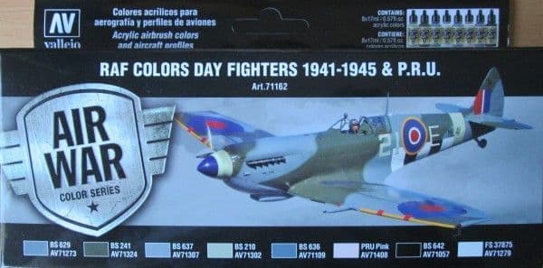 RAF Colors Day Fighters 1941-1945 & P.R.U set by Acrylicos Vallejo VAL 71162 