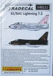 X48152  1/48 BAC/EE Lightning T.5 decals (5)