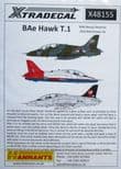 X48155  1/48 BAe Hawk T.1/T.1A decals (27)