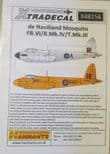 X48156  1/48 de Havilland Mosquito T.Mk.III, B.Mk.IV, FB.Mk.VI decals (7)