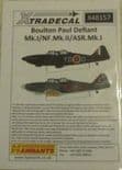 X48157  1/48 Boulton-Paul Defiant Mk.I/NF.II/ ASR.Mk.I decals (6)