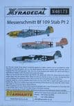 X48173  1/48 Messerschmitt Bf-109s with Stab markings Pt 2 decals (14)
