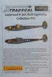 X48214 1/48 Lockheed P-38F/G/H Lightning Collection Pt.1 decals (8)