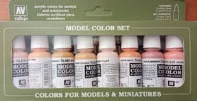 VAL70124 Model Color Set - Face/Skin Colours (x8)