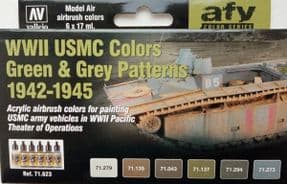 VAL71623 WWII USMC Colors Green/Grey Patterns