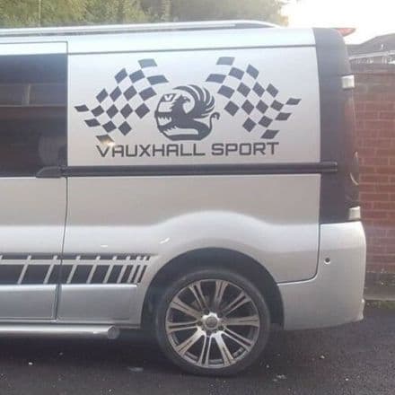 2 x  TVP Vauxhall Sport Side Designs Choice Of Colour - Renault - Nissan or Vauxhall - LWB or SWB