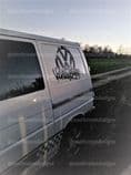 2 x VW Dripping Logo  Stickers - Choice Of Colour
