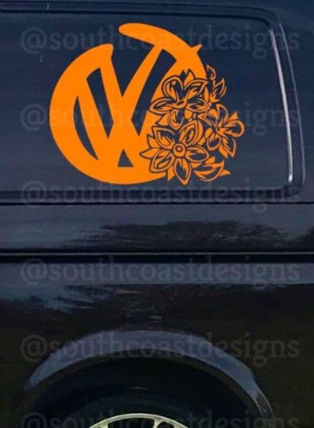 2 x VW Floral Logo - Choice Of Colour