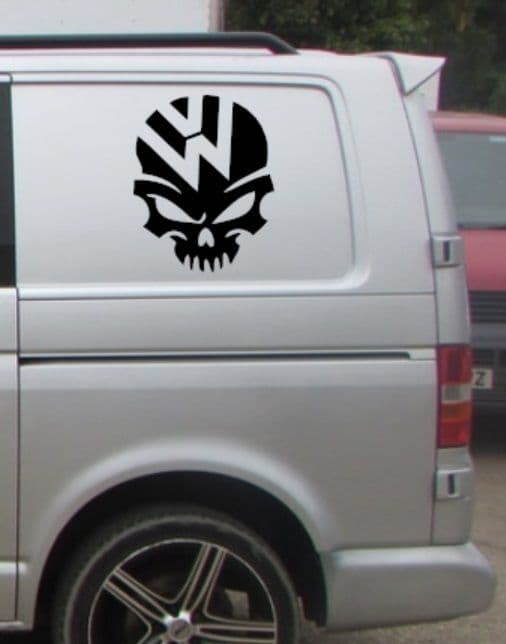 2 x VW Punisher Logo Sticker - Choice Of Colour