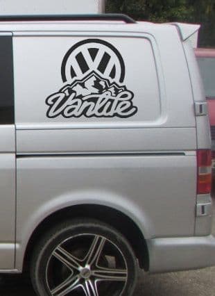 2 x VW Vanlife Stickers - Choice Of Colour