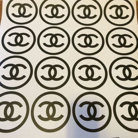 20 x Coco Chanel Logo Stickers 4in x 4in each - Choice Of Colour :)