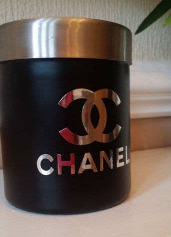4 Sheets Of Coco Chanel Logo Stickers (32 stickers) With Writing - 7cm x 5cm - Choice Of Colour