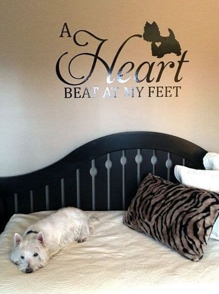A Heart Beat At My Feet - Westie Wall Sticker