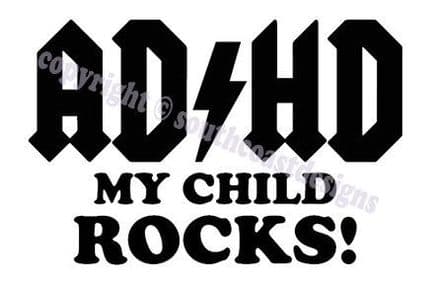 ADHD My Child Rocks Vehicle Sticker
