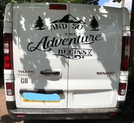 And So The Adventure Begins - Back Doors Decal Sticker