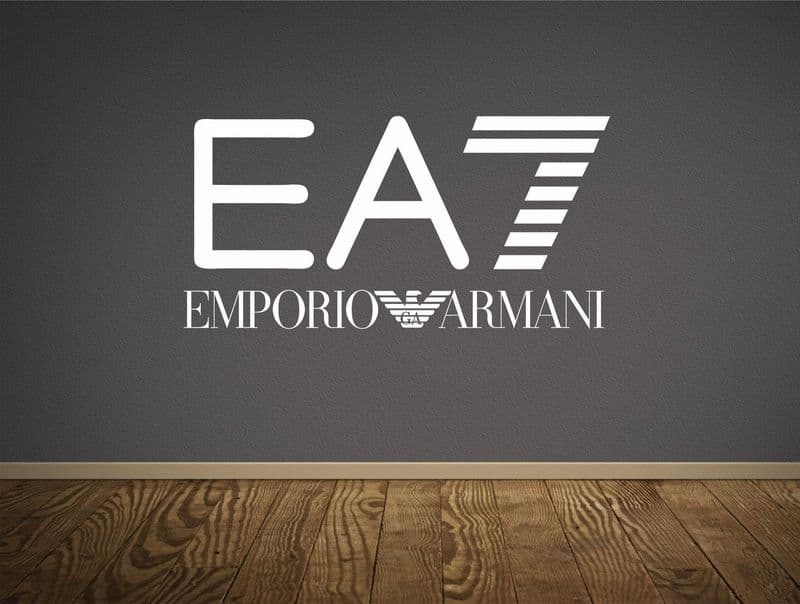 Armani Logo With Words Wall Sticker