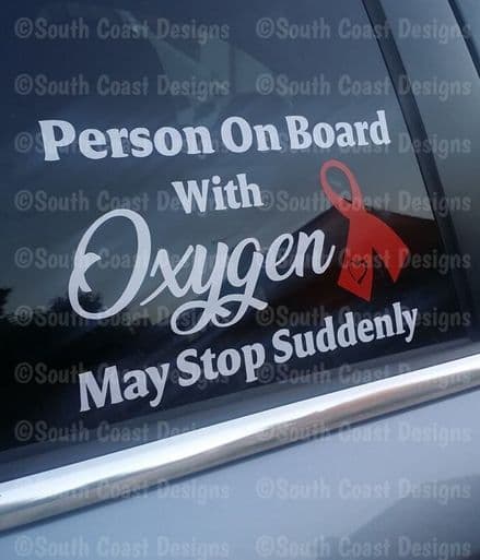 Child Adult Or Person On Board With oxygen - May Stop Suddenly