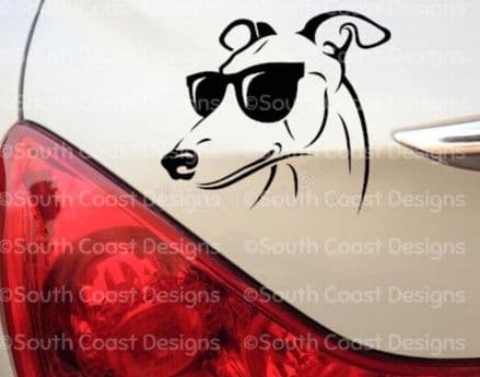 Cool Whippet/Lurcher in Sunglasses - Side Facing
