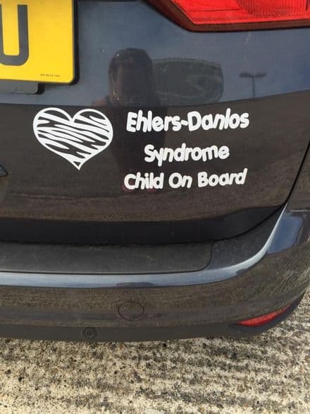 Ehlers Danlos Syndrome Child On Board Vehicle Sticker