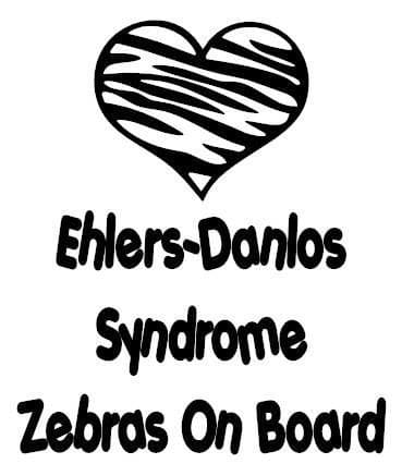 Ehlers Danlos Syndrome Zebras On Board Sticker