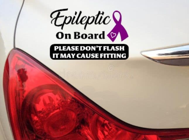 Epileptic On Board - Do Not Flash Warning Sticker