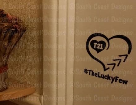 HEART SHAPED #Theluckyfew Decal - Down Syndrome Awareness