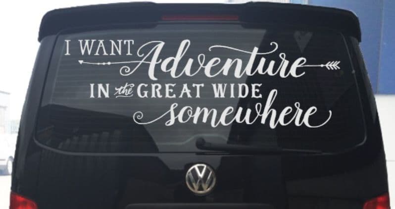 I Want Adventure In The Great Wide Somewhere Decal Sticker