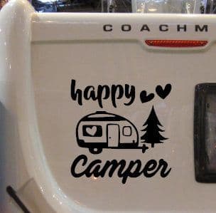 Large Happy Camper - Sticker