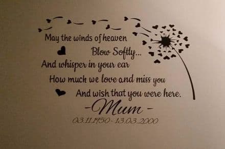 May The Winds Of Heaven Blow Softly - Option To Personalise