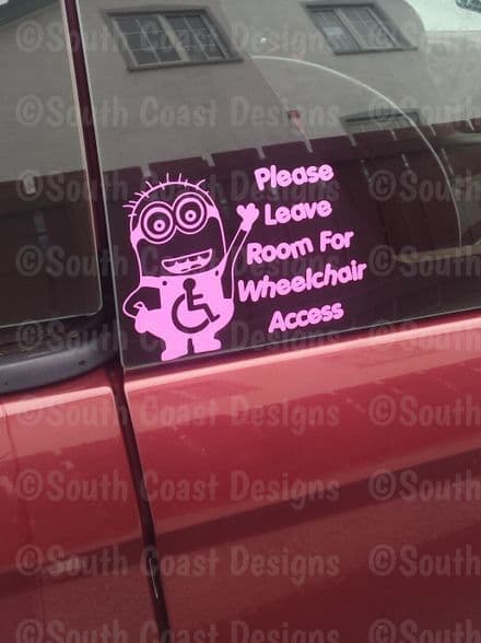 Minion Sticker - Please Leave Room For Wheelchair Access