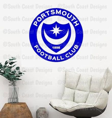 NEW Portsmouth FC - Pompey Wall Sticker With Or Without Name