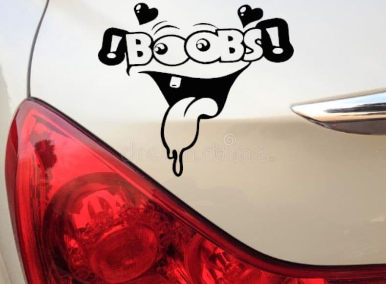 Novelty Boobs Sticker