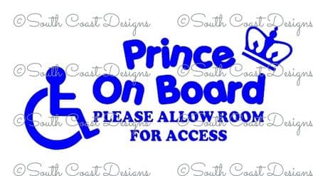 Prince On Board  - Choice Of Colour