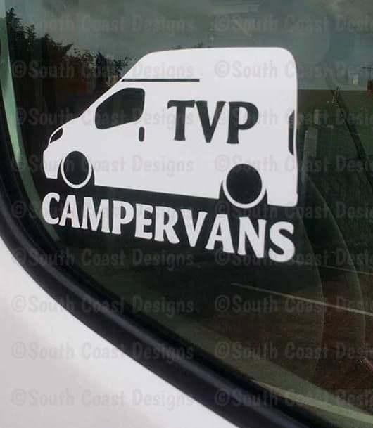 TVP CAMPERVANS Facebook Group Sticker - Design 1 With High Top