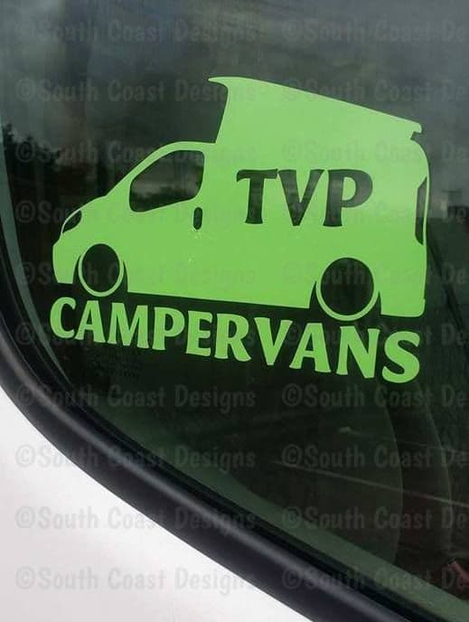 TVP CAMPERVANS Facebook Group Sticker - Design 1 With Pop Top