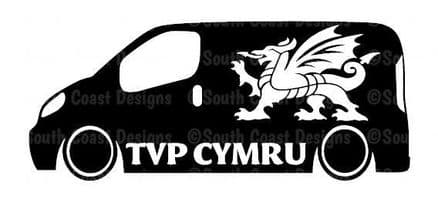 TVP CYMRU  with Dragon Van Sticker - Facebook Group