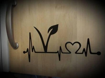 Vegan Heartbeat Sticker