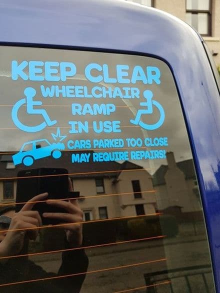Wheelchair Ramp Warning Sticker - Design 1