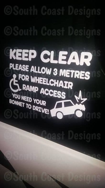 Wheelchair Ramp Warning Sticker - Design 2
